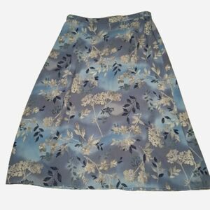 Fairy Grunge Whimsigoth Floral maxi chiffon skirt 90s 38x35" Dark Romantic USA